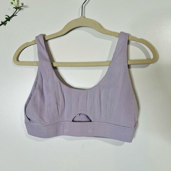 RVCA Sunday Collection Light Purple Ribbed Bra Lounge Sports Jog - Picture 1 of 6
